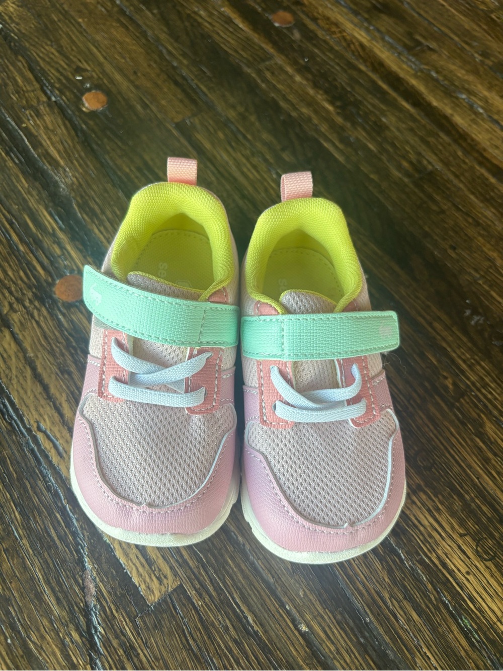 See Kai Run Pink and Mint Kids Velcro Sneakers